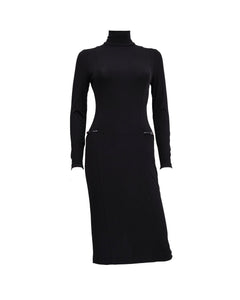 F/W 1998 Gucci by Tom Ford Black Turtleneck Sheer Dress