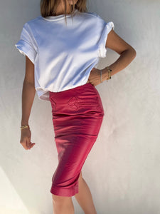 Early 2000s Ungaro Fever Leather skirt