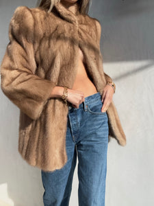 Vintage Light Brown Mid-Length Coat