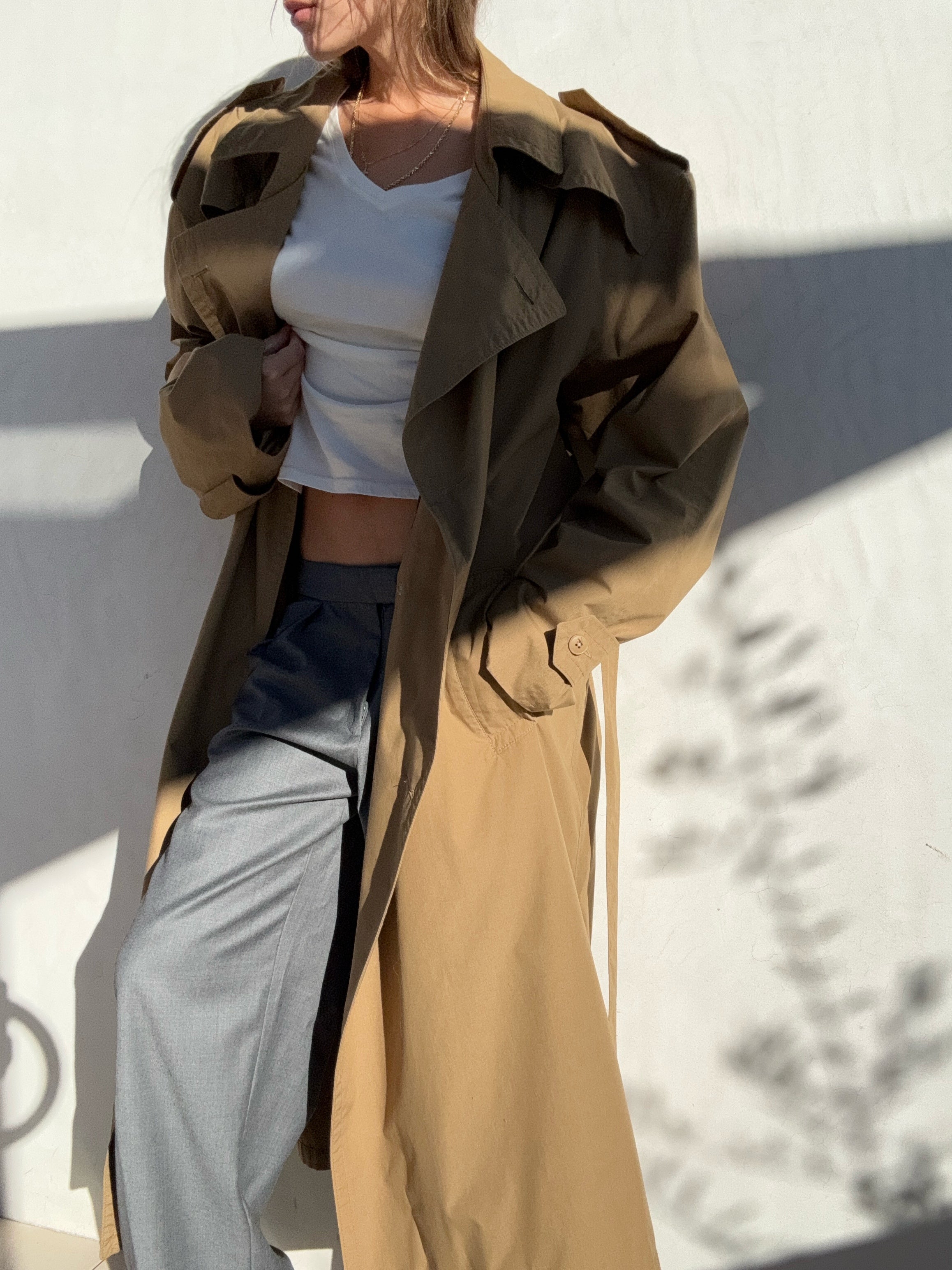 Vintage Christian Dior Khaki Trench Coat – villa amour vintage