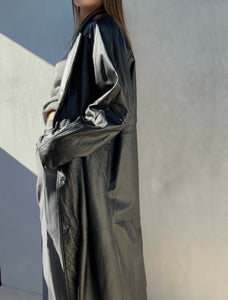 Vintage Leather Trench Coat