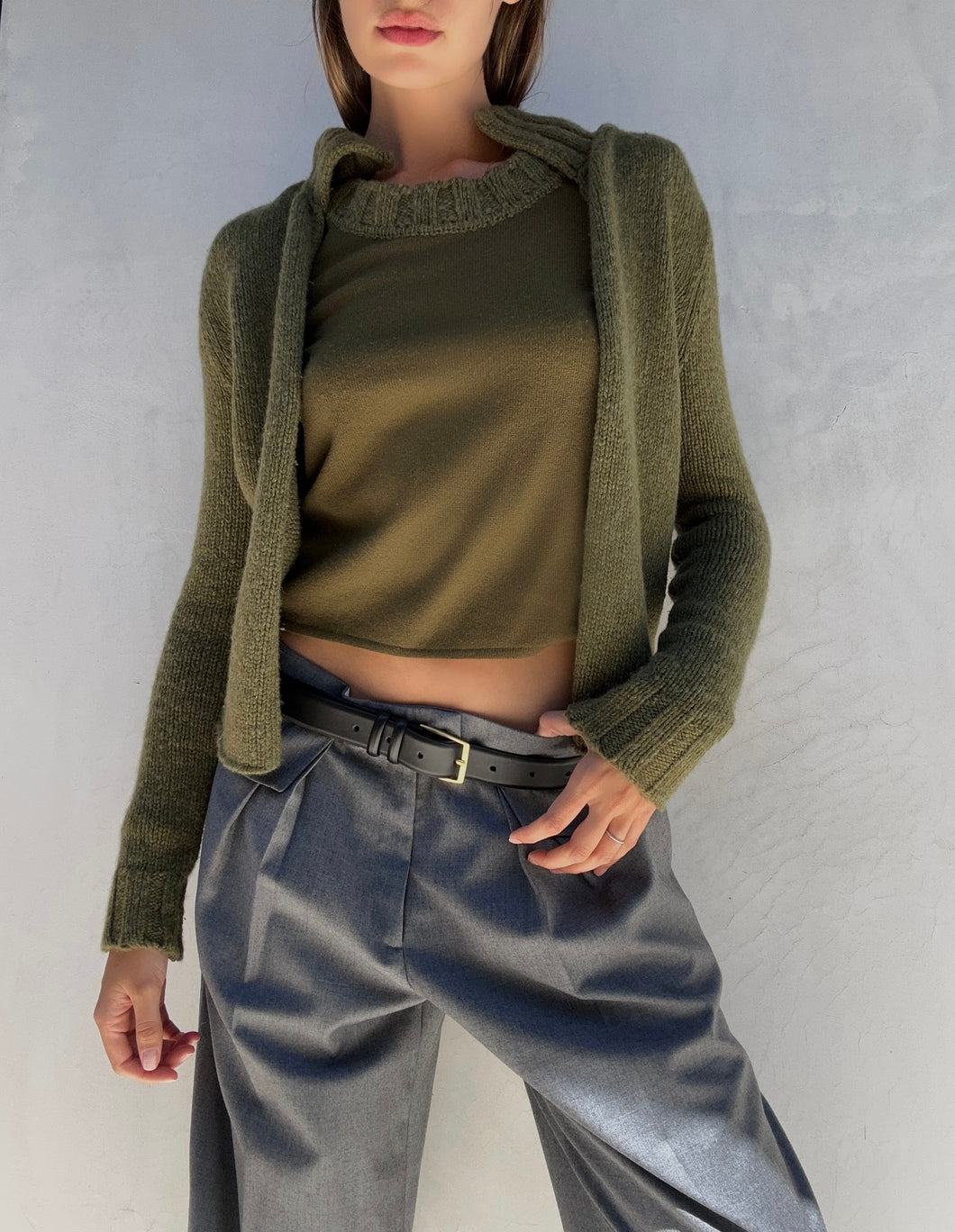1980s Yves Saint Laurent Haute Couture Cashmere Set