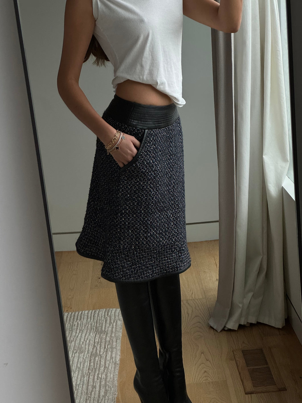 Chanel F/W 2002 Runway Tweed Skirt