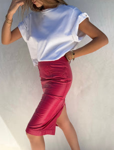 Early 2000s Ungaro Fever Leather skirt