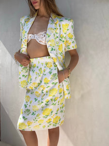 Vintage Christian Dior Floral Skirt Set