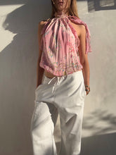 Load image into Gallery viewer, Early 2000s Emanuel Ungaro Silk Halter Top
