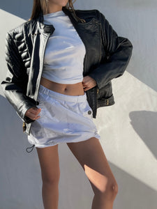 Vintage Black Leather Moto Jacket