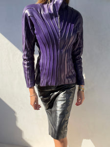 RARE 1980s Claude Montana Structured Leather Jacket