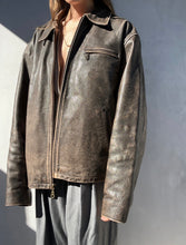 Load image into Gallery viewer, Vintage Wilson Distressed Brown Leather Jacket
