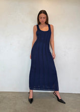 Load image into Gallery viewer, F/W 1993 Gianni Versace Runway Sheer Purple Knit Bodycon Dress
