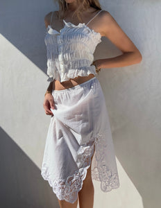 Vintage Cotton Midi Skirt