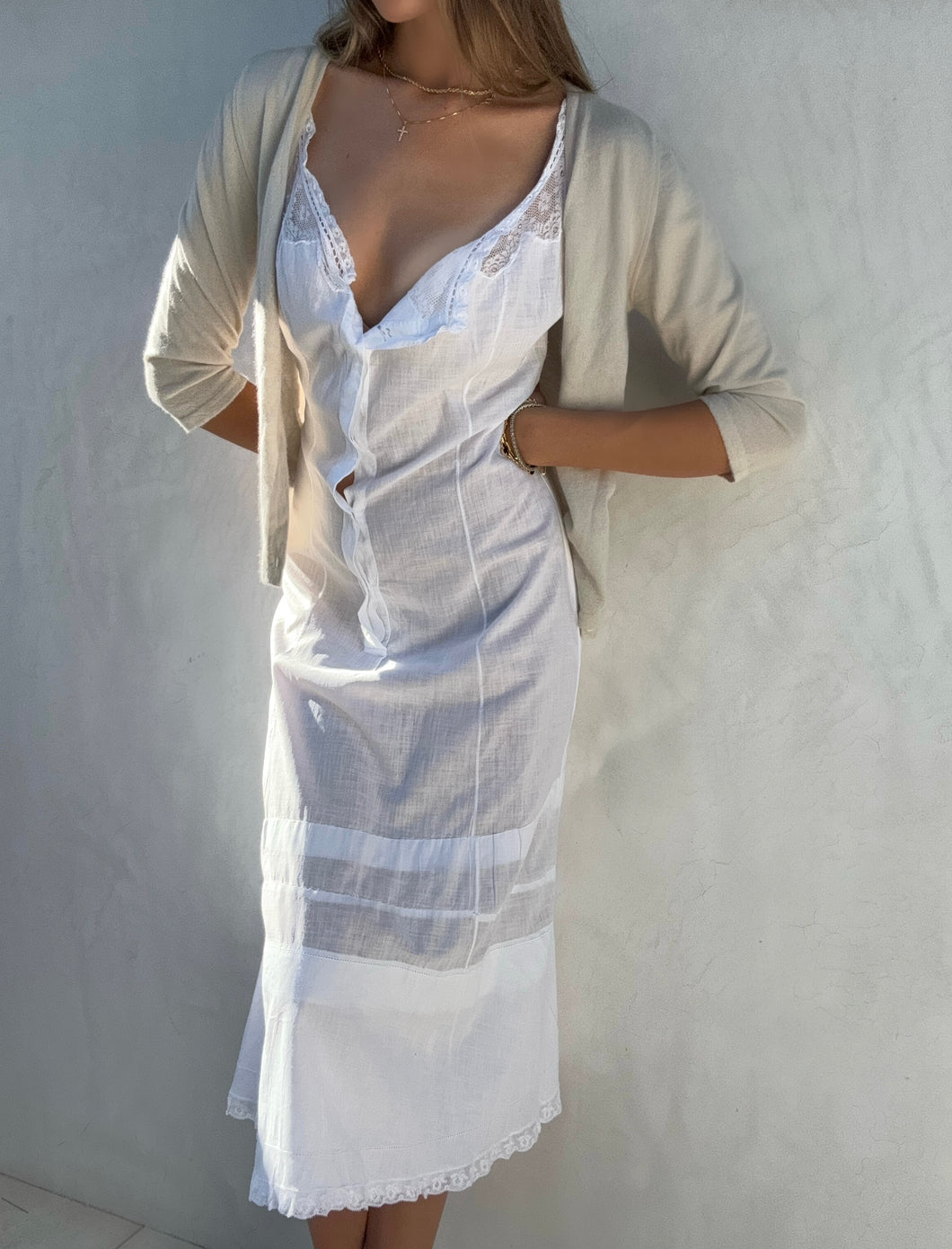 Vintage Cotton Antique Edwardian Dress
