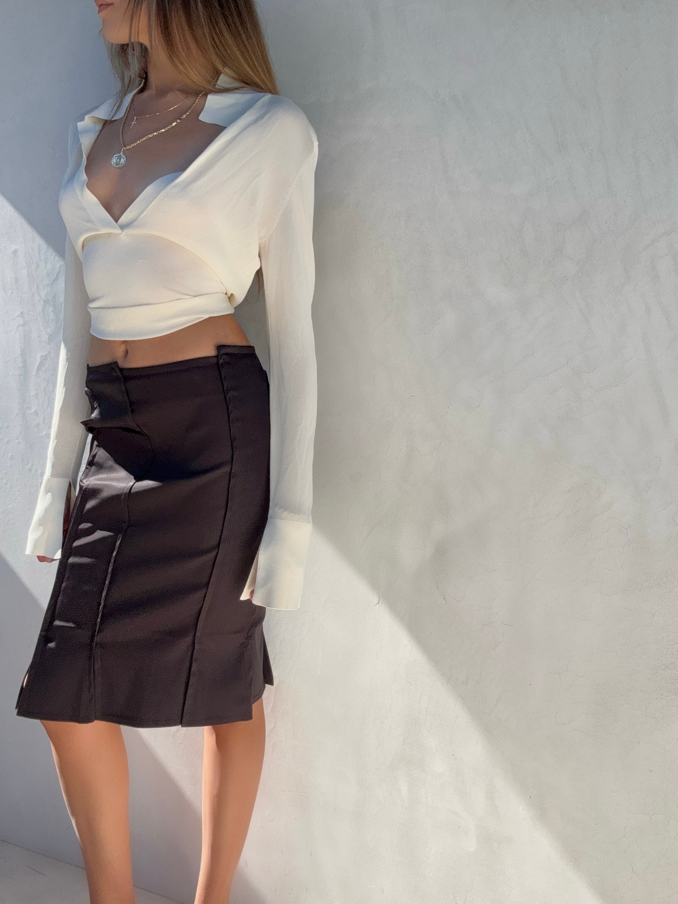2004 Gucci Tom Ford Runway Silk Skirt – villa amour vintage