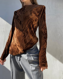 FW 1994 Yves Saint Laurent Velvet Blouse