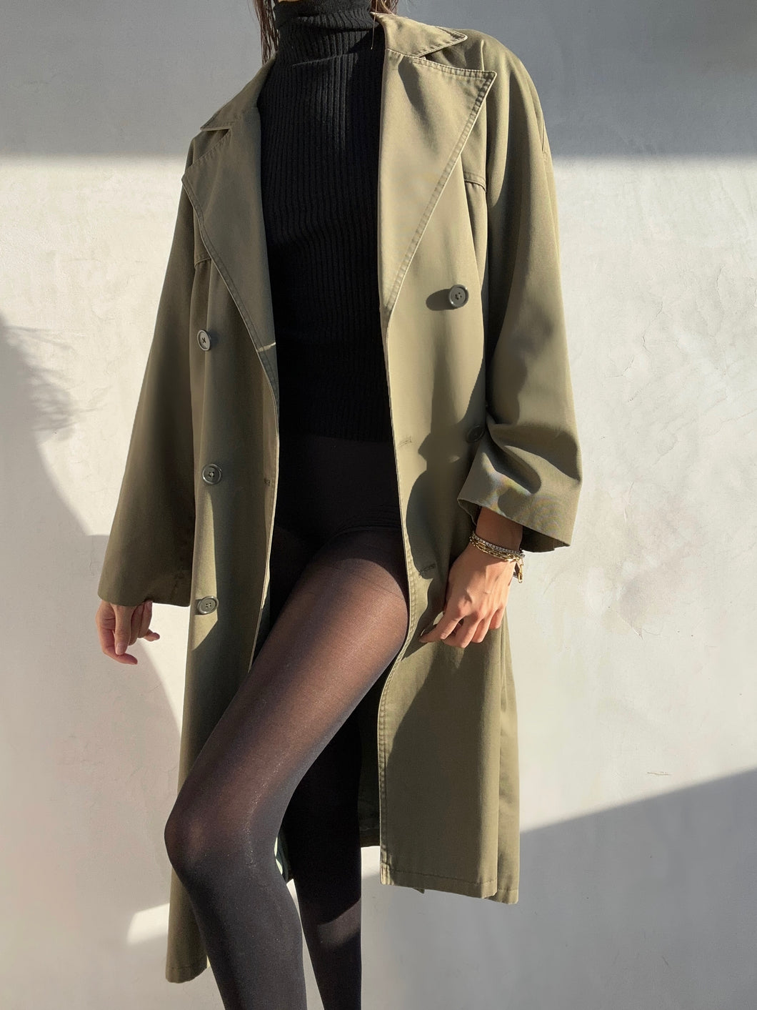 1980's Yves Saint Laurent Beige Trench Coat