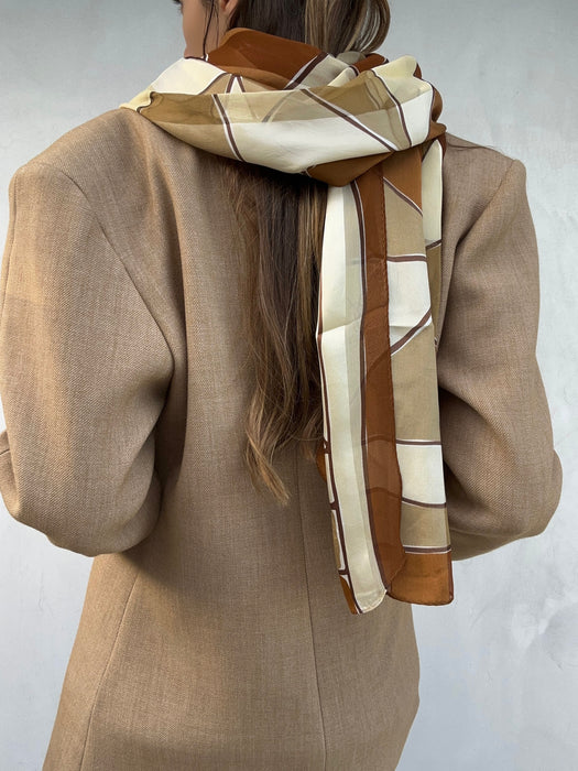Vintage 1970s Yves Saint Laurent Silk Scarf