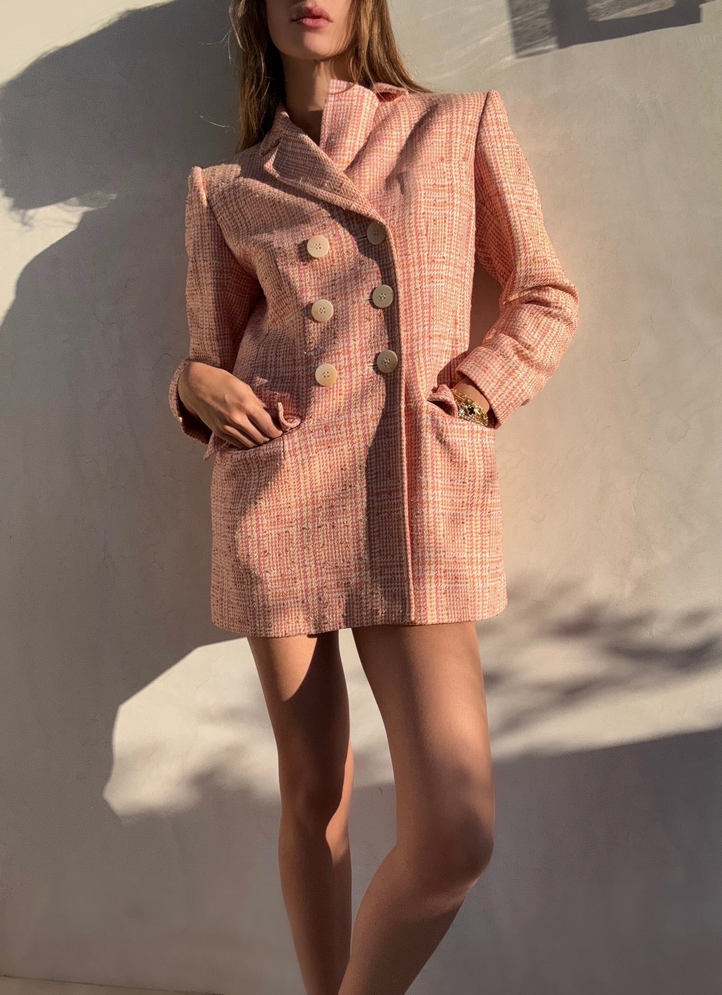 Vintage Yves Saint Laurent Tweed Mini Dress – villa amour vintage Vintage Yves Saint Laurent Tweed Mini Dress – villa amour vintage