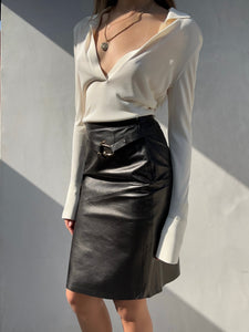 F/W 2000 Gucci Tom Ford Leather Skirt