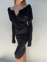 Load image into Gallery viewer, Vintage Gucci Fur Knit Long Sleeve Sheath Dress

