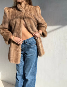 Vintage Light Brown Mid-Length Coat