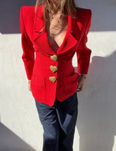 Load image into Gallery viewer, F/W 1993 Yves Saint Laurent Heart Button Runway Blazer
