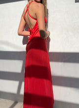 Load image into Gallery viewer, Vintage Red Nylon Slip Dress
