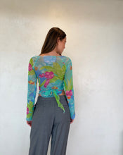 Load image into Gallery viewer, Vintage Leonard Paris Floral Wrap Top
