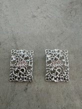 Load image into Gallery viewer, Vintage 90s Silver Rectangle Earrings
