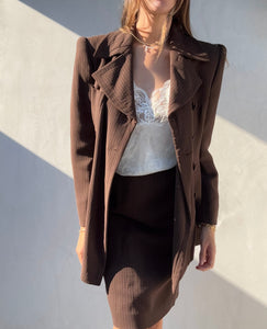 Gucci F/W 1995 Pinstripe Skirt Suit