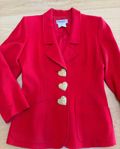 F/W 1993 Yves Saint Laurent Heart Button Runway Blazer