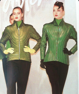 RARE 1980s Claude Montana Structured Leather Jacket