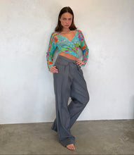 Load image into Gallery viewer, Vintage Leonard Paris Floral Wrap Top
