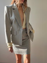 Load image into Gallery viewer, 1990s Yves Saint Laurent Grey Skirt Suit
