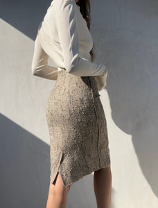 Prada 2004 Runway Tweed Skirt