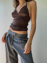 Load image into Gallery viewer, Vintage Valentino Roma Knit Crochet Halter Top
