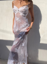 Load image into Gallery viewer, Vintage Luxury Designer 1990&#39;s Lace Sheer Slip Dress

