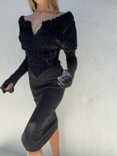 Load image into Gallery viewer, Vintage Gucci Fur Knit Long Sleeve Sheath Dress
