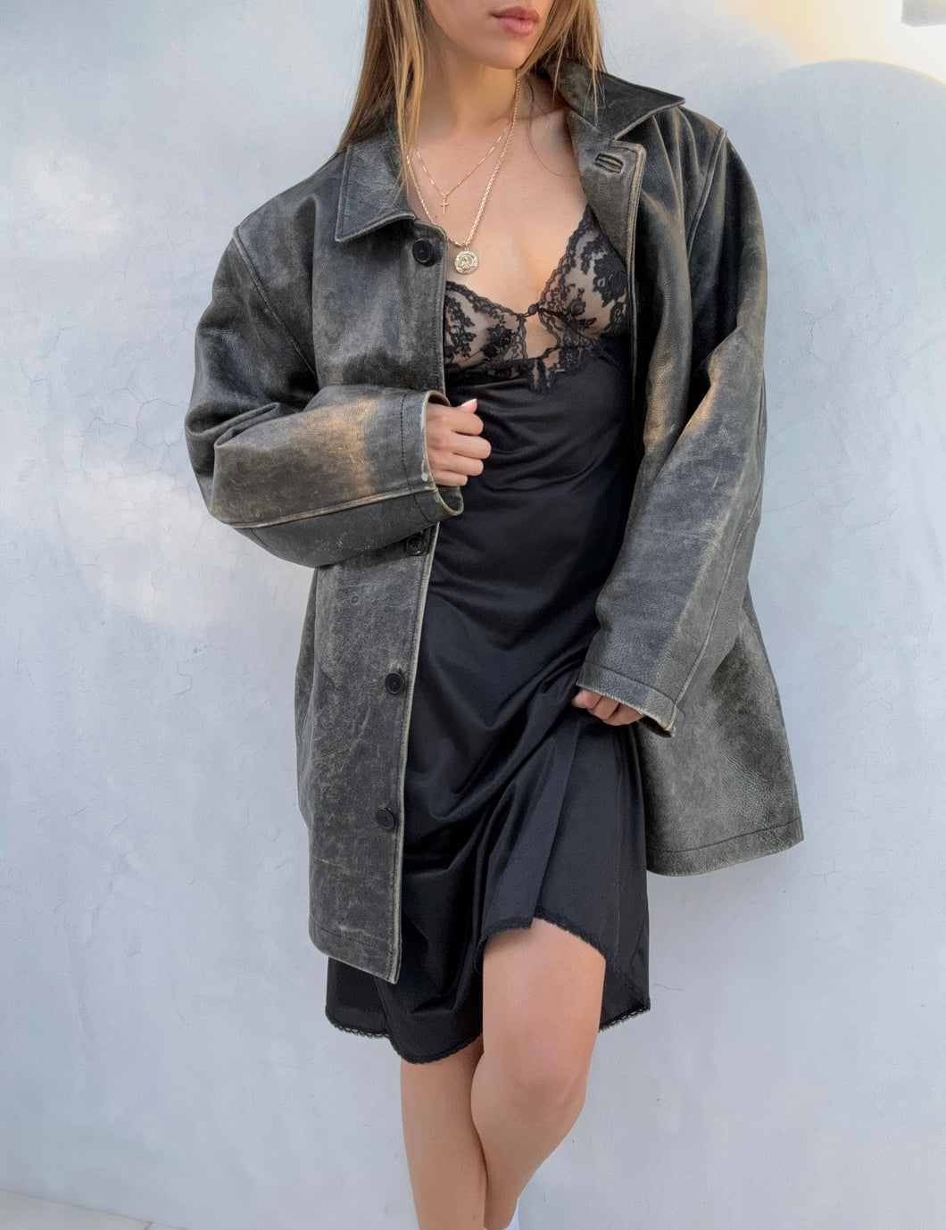 Vintage Wilson Distressed Leather Jacket