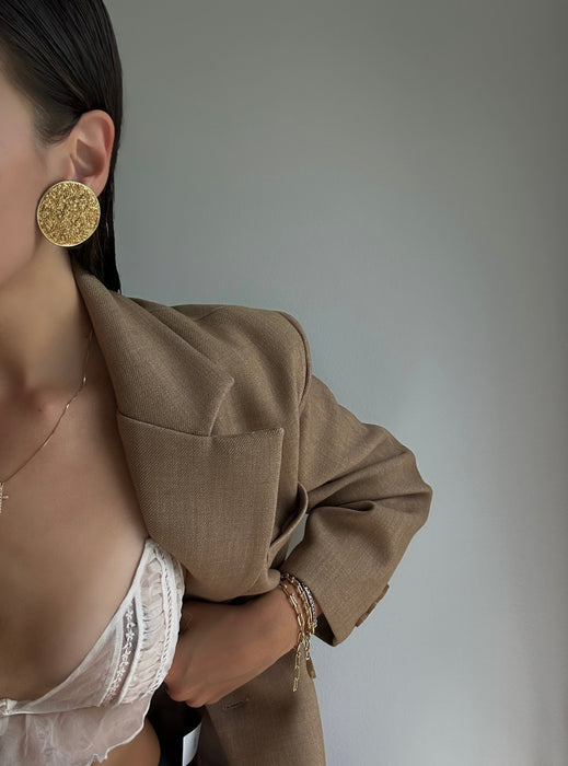 Vintage YSL Oversized Textured Earrings