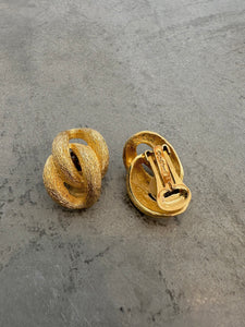 Vintage Christian Dior Gold Knot Earrings