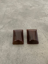 Load image into Gallery viewer, Rare 1980s Yves Saint Laurent Brown Block Earrings
