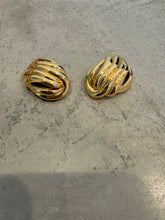 Load image into Gallery viewer, Vintage Givenchy Gold Tone Knot Earrings

