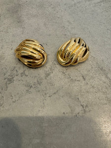 Vintage Givenchy Gold Tone Knot Earrings