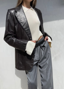 Vintage Yves Saint Laurent Leather Blazer