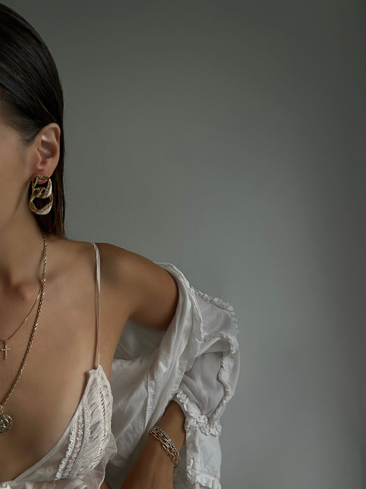 Vintage Givenchy Gold Link Earrings