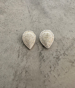 1980s Christian Dior Rhinestones Pear Shape Earrings