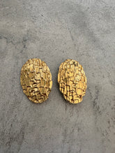 Load image into Gallery viewer, Vintage Yves Saint Laurent Textured Oval Earrings
