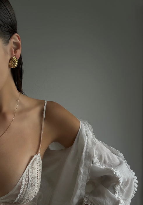 1980s Givenchy Shell Earrings