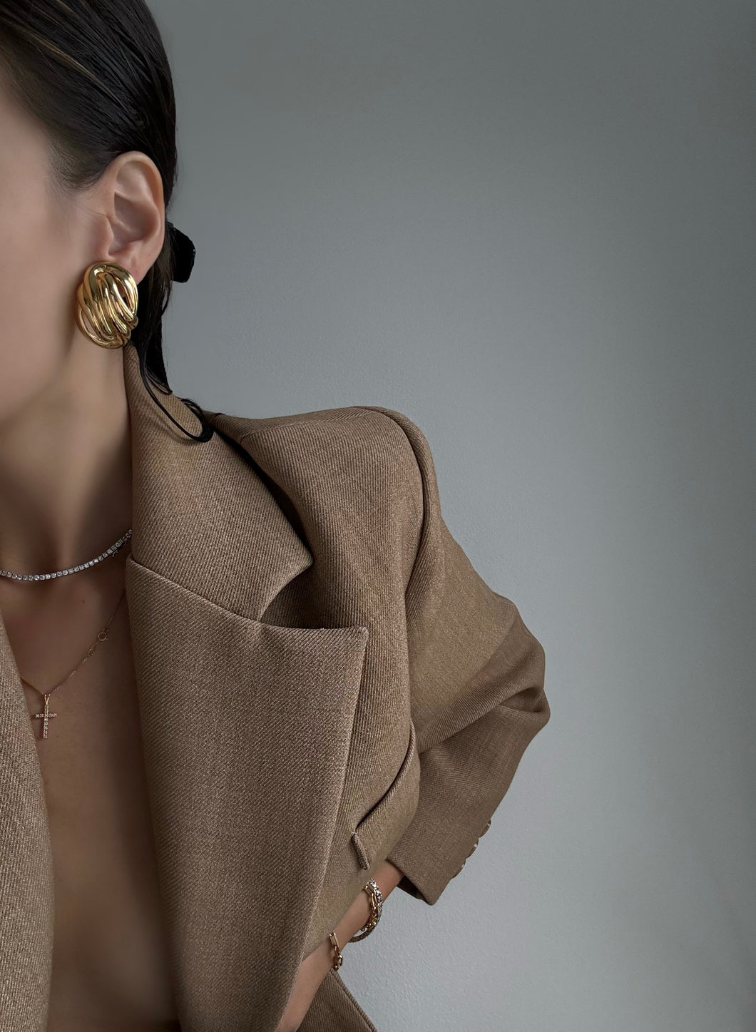 Vintage Givenchy Gold Tone Knot Earrings