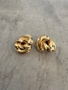 1980s Givenchy Minimalist Gold Earrings
